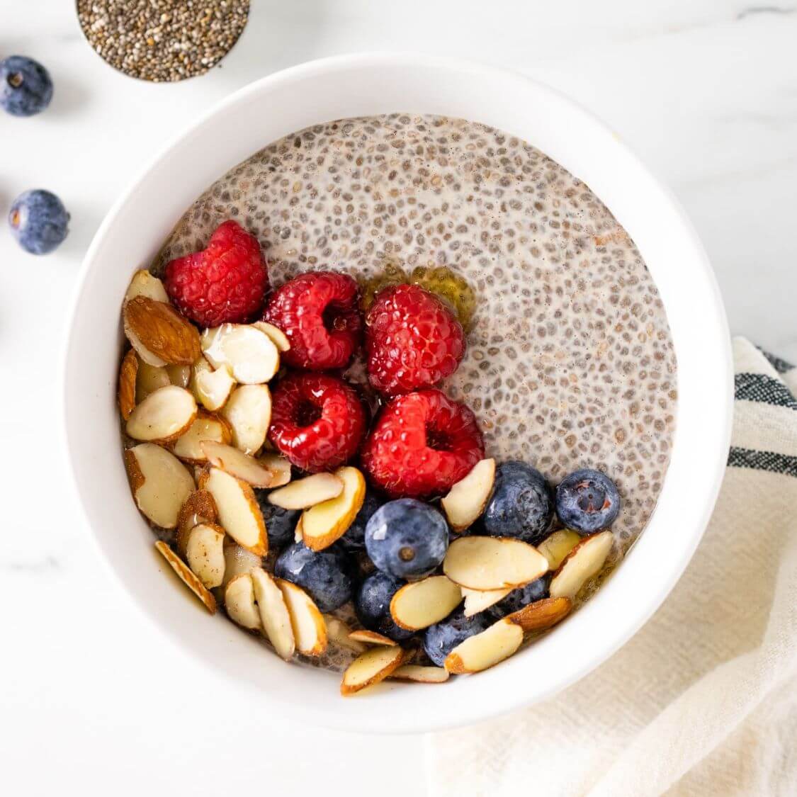 Pudding de semillas de chía con vainilla y canela de preparación fácil de la aplicación FitOn